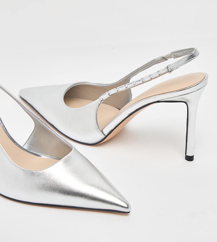 Embellished Slingback Pumps