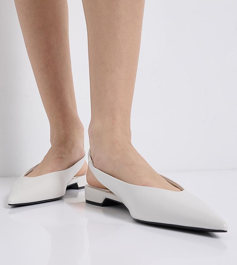 Pointed Toe Slingback Flats
