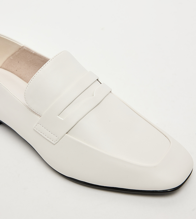 Textured Almond Toe Loafers