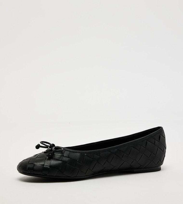 Braided Bow Detail Ballerinas