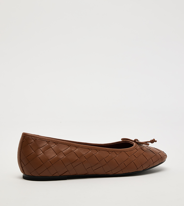 Braided Bow Detail Ballerinas