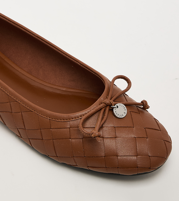 Braided Bow Detail Ballerinas