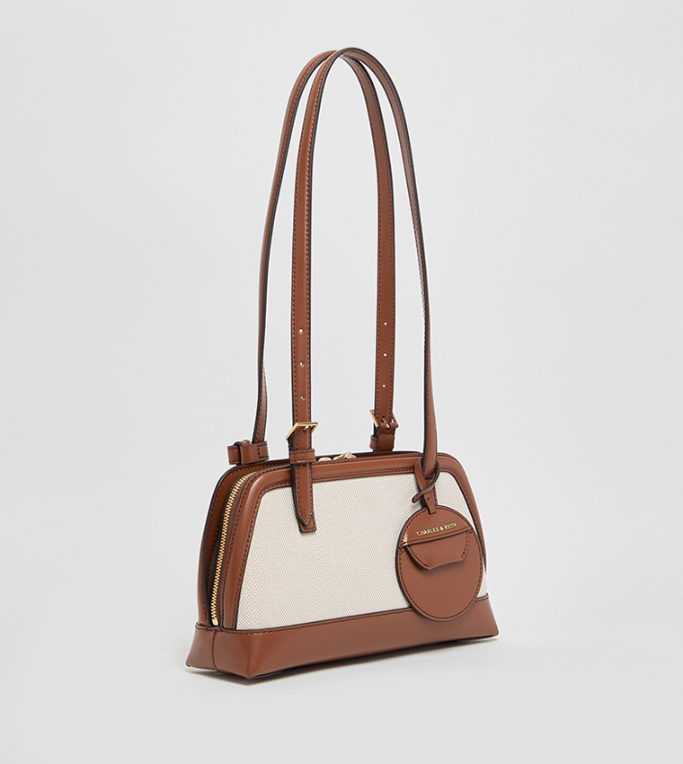 ENOLA Color Block Canvas Shoulder Bag