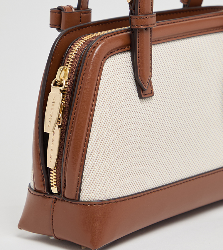 ENOLA Color Block Canvas Shoulder Bag