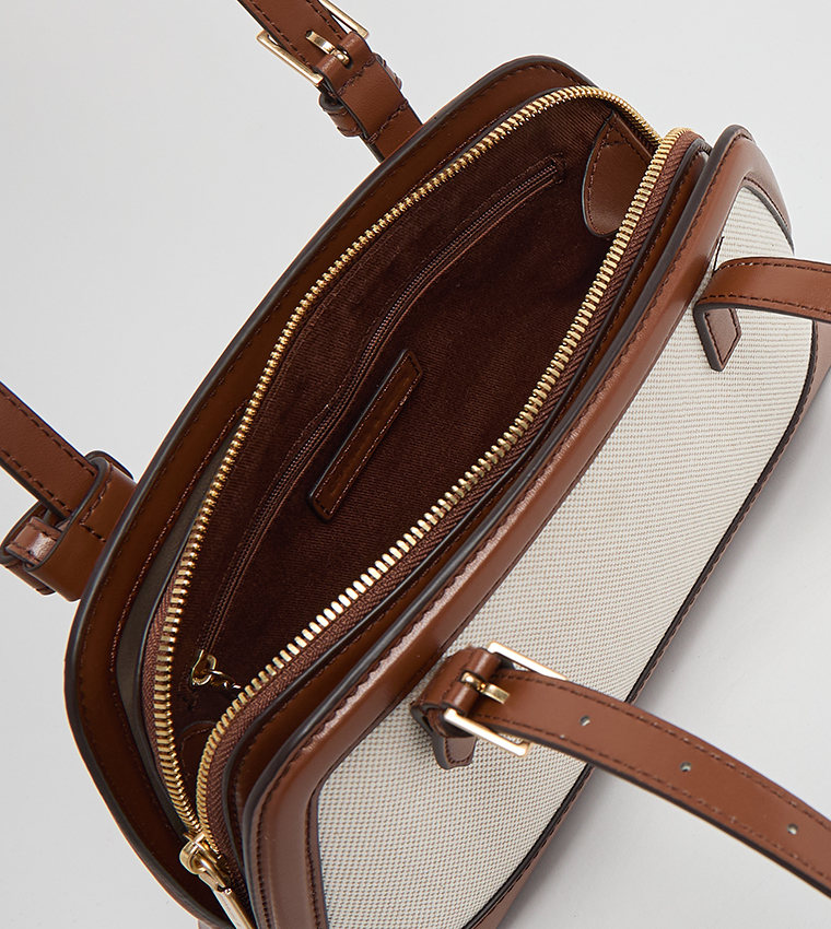 ENOLA Color Block Canvas Shoulder Bag