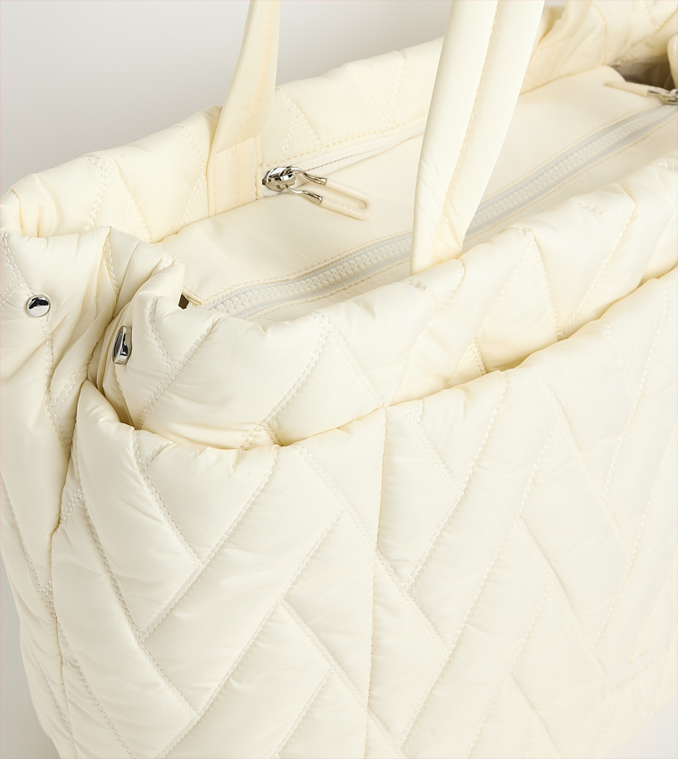 Nylon Quilted Mini Tote Bag