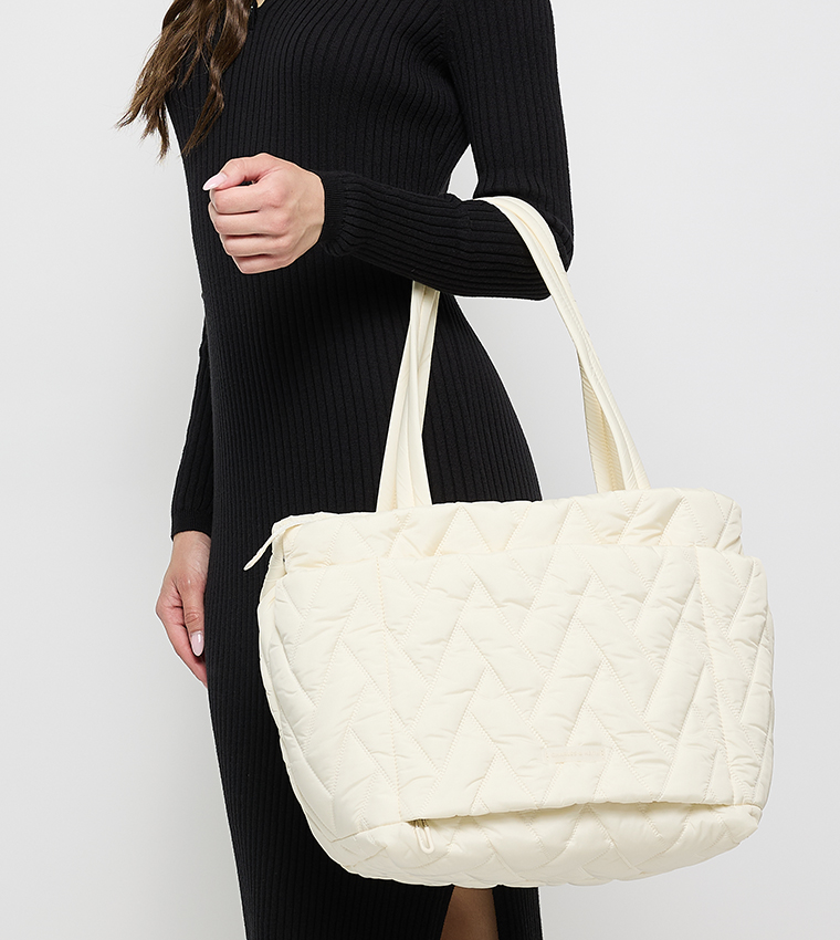 Nylon Quilted Mini Tote Bag