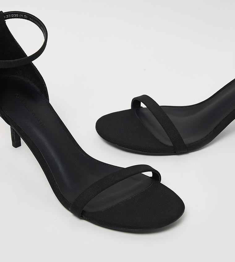 Grosgrain Ankle Strap Stiletto Heel Sandals