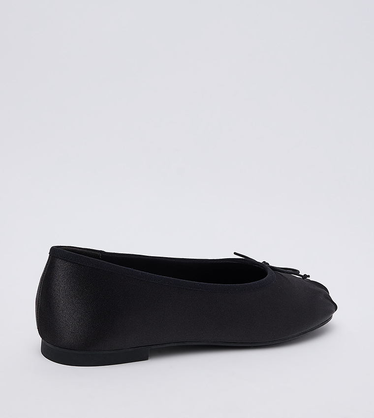 Satin Bow Detail Ballerinas