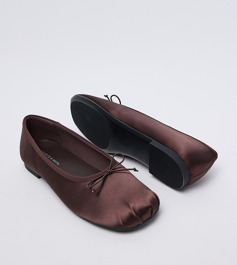 Satin Bow Detail Ballerinas