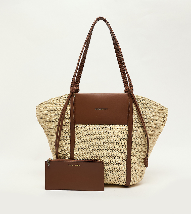 SHALIA Raffia Tote Bag