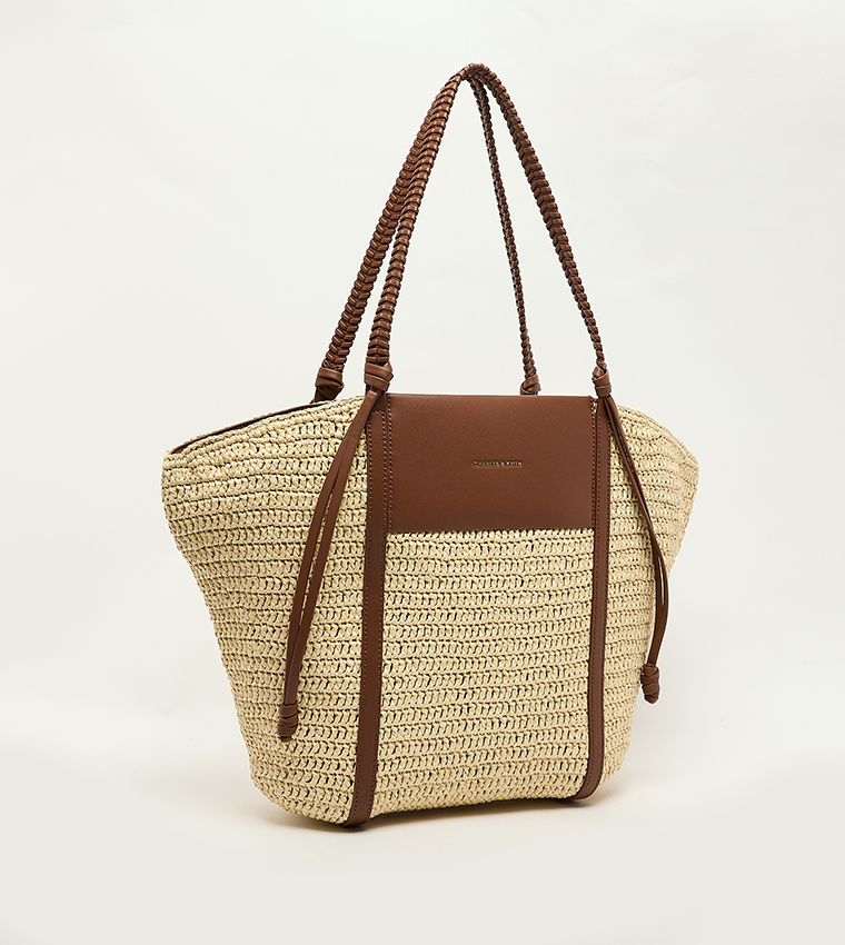 SHALIA Raffia Tote Bag