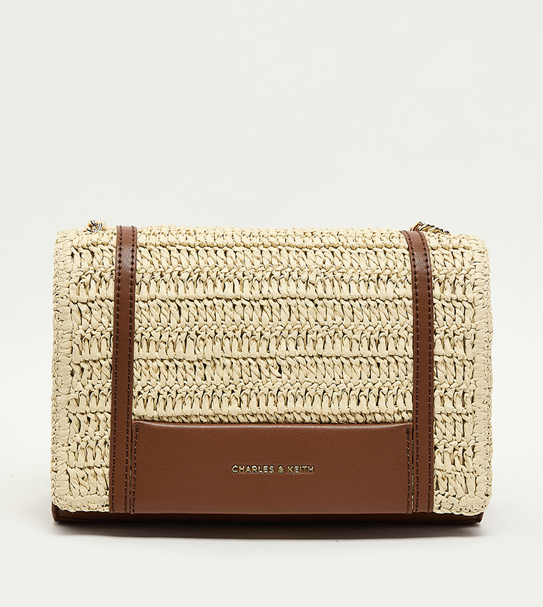 SHALIA Raffia Convertible Crossbody Bag