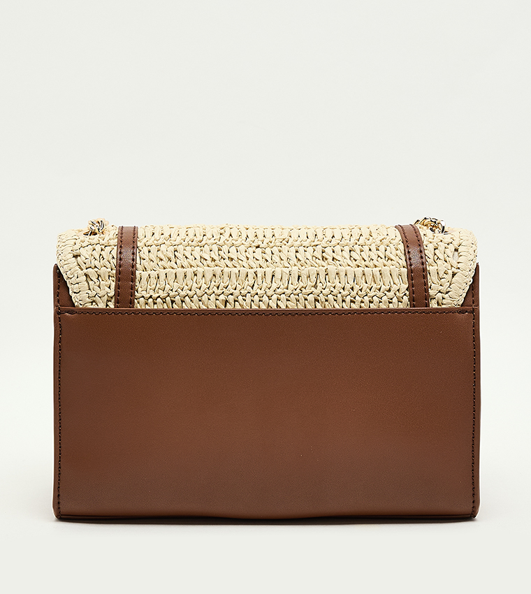 SHALIA Raffia Convertible Crossbody Bag