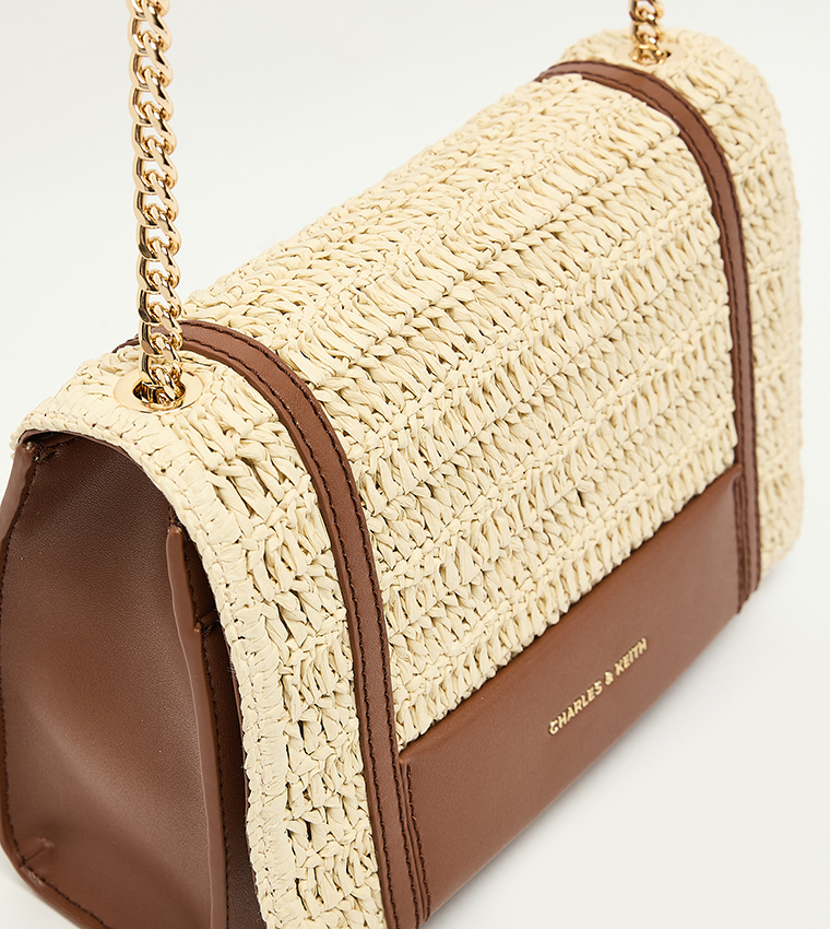 SHALIA Raffia Convertible Crossbody Bag