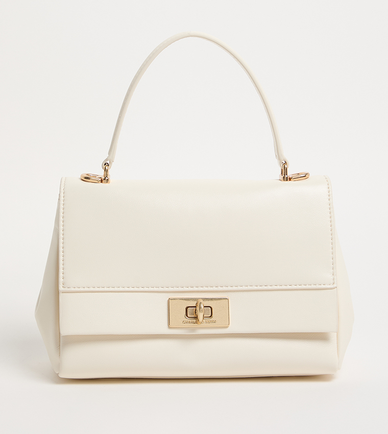 LENNIE Textured Top Handle Bag