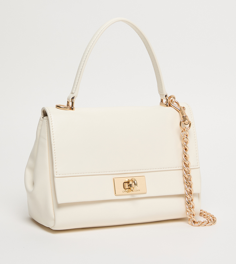 LENNIE Textured Top Handle Bag