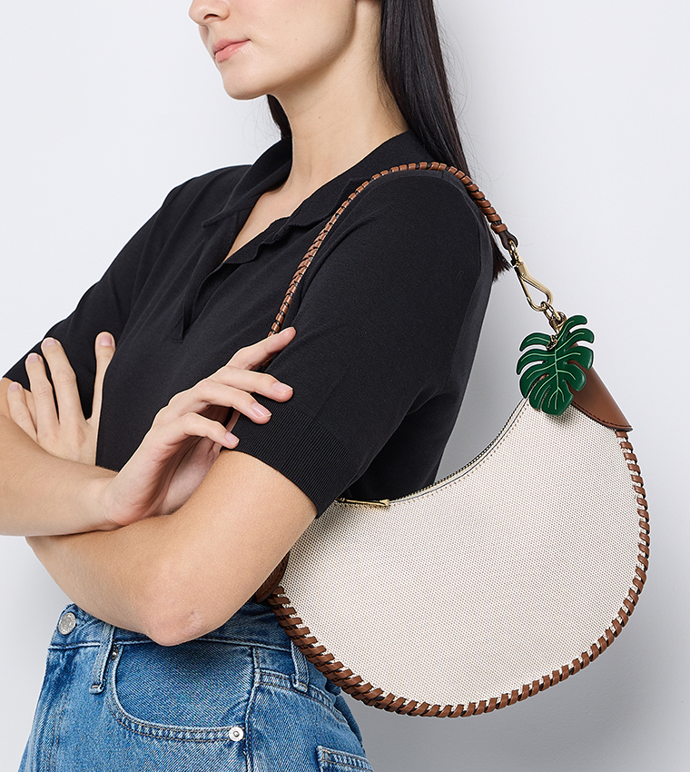 BLUME Textured Canvas Shoulder Bag