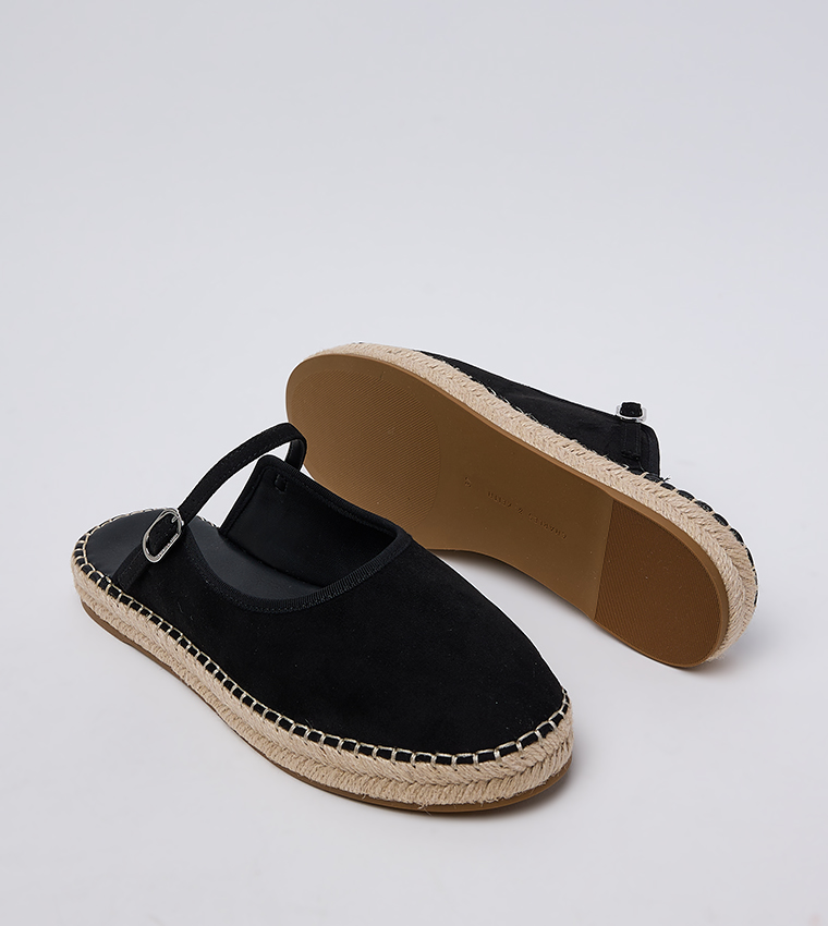 BERNADINE Faux Suede Espadrille Mules