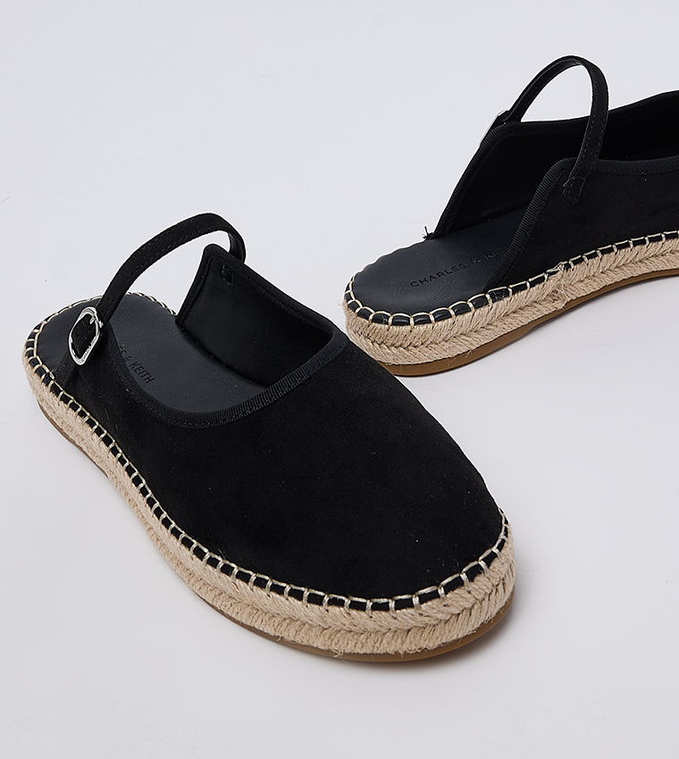 BERNADINE Faux Suede Espadrille Mules