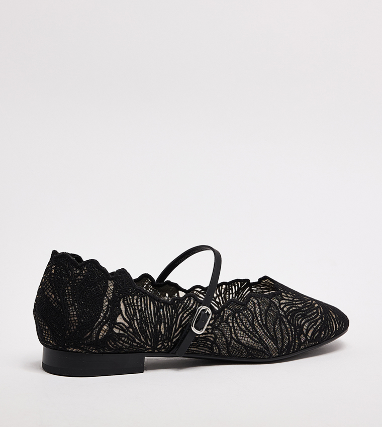 Meja Floral Round Toe Mary Janes