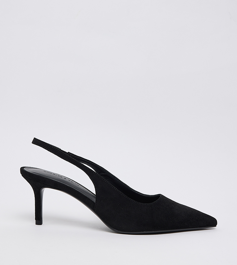 KAIA Faux Suede Pointed Toe Slingback Pumps 