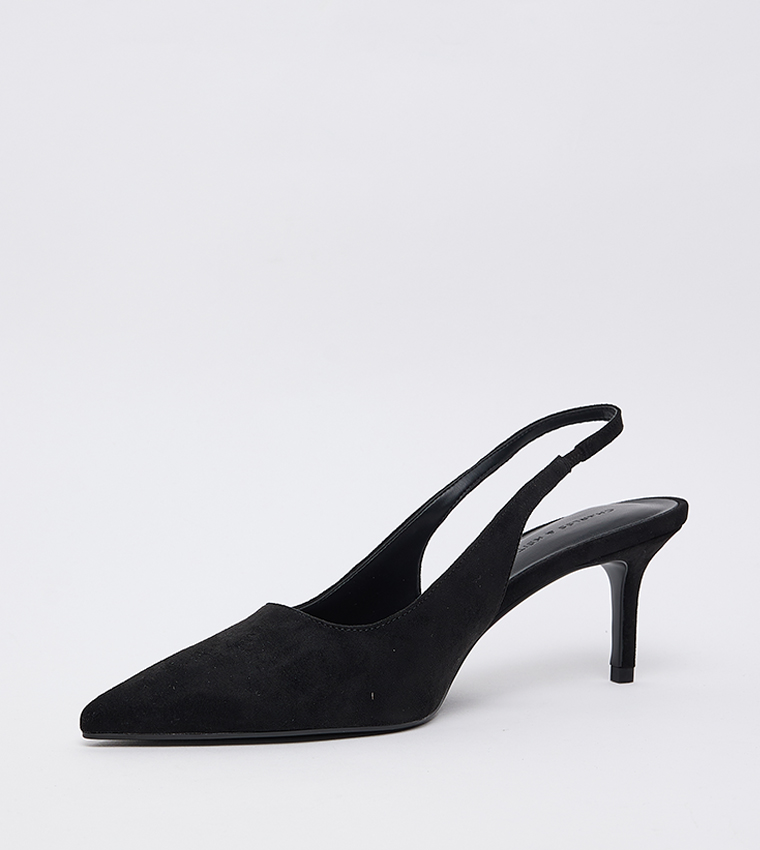 KAIA Faux Suede Pointed Toe Slingback Pumps 