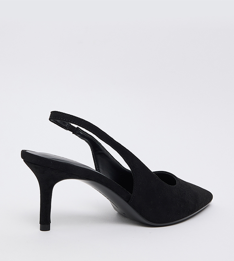 KAIA Faux Suede Pointed Toe Slingback Pumps 