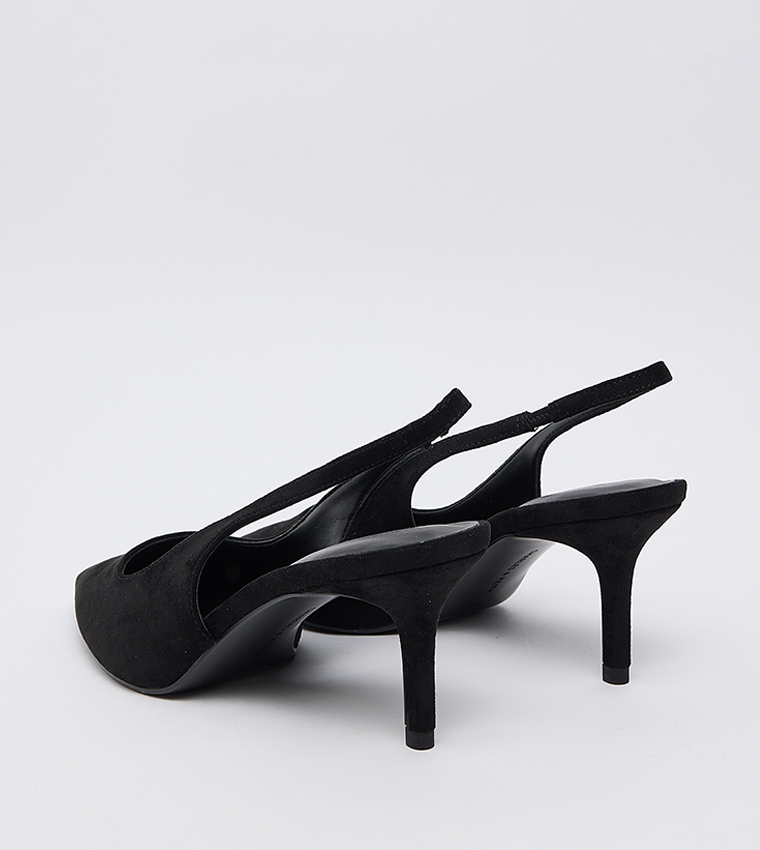 KAIA Faux Suede Pointed Toe Slingback Pumps 