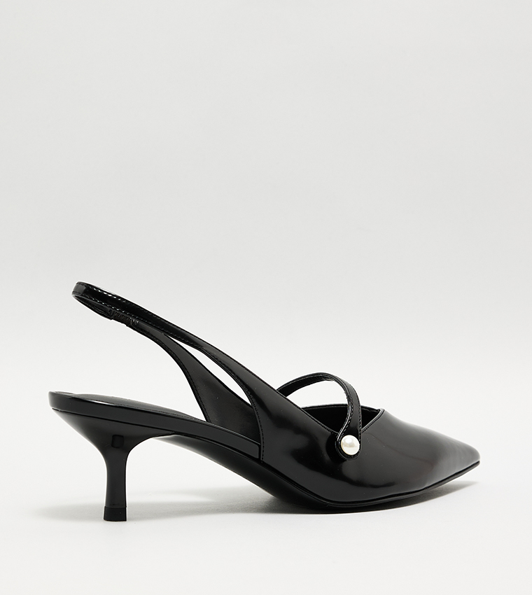 HELENA Pearl Detail Slingback Pumps
