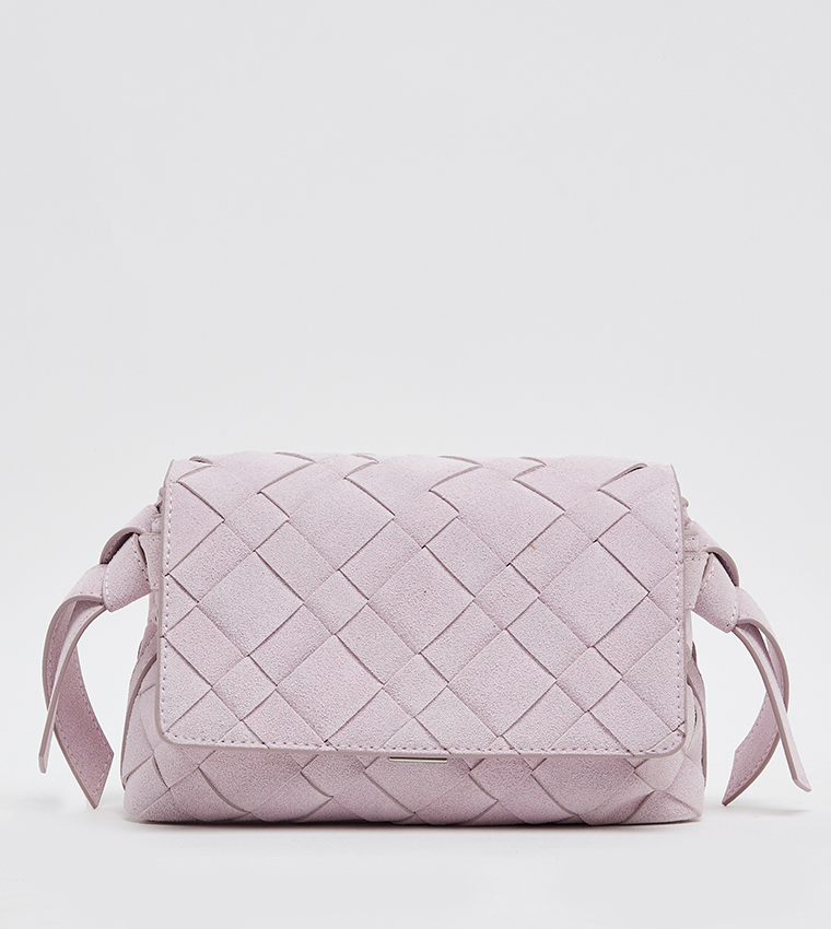 IVETTE Recycled Suede Woven Crossbody Bag