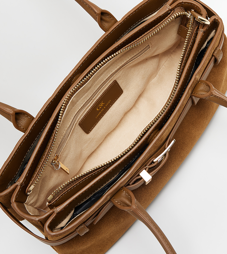 JODY Suede Belted Shoulder Bag