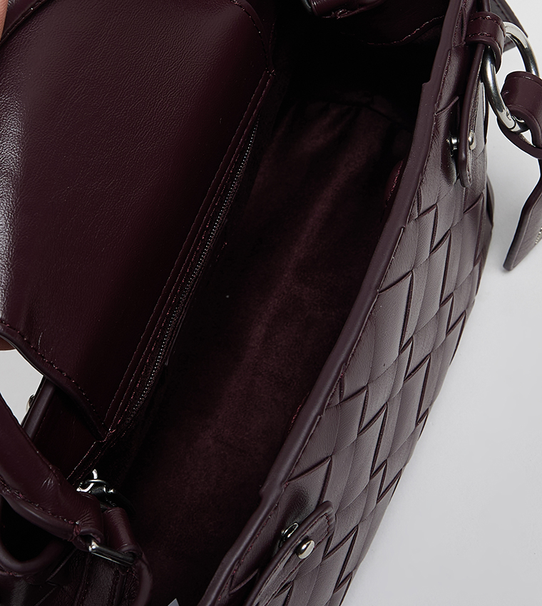 IVETTE Woven Top Handle Bag