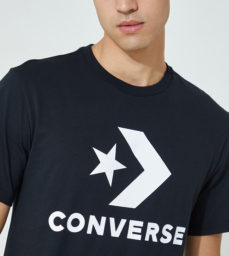 Buy Converse Star Chevron T Shirt Black In Black 6thStreet Qatar