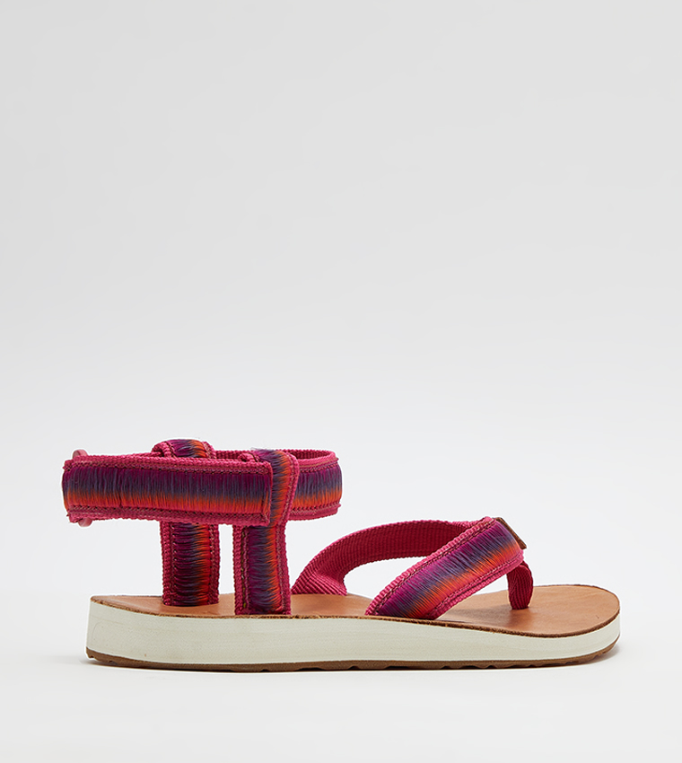 Logo Detail Ankle Strap Sandals