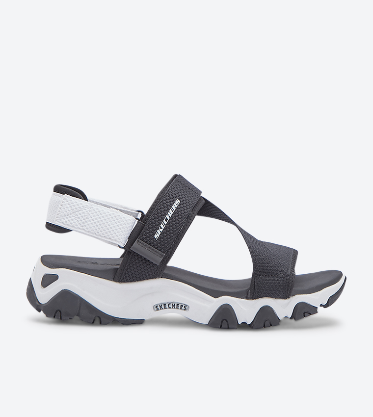 Buy Skechers D Lites 2.0 Walking Velcro Closure Sandals Black In Black 6thStreet Oman