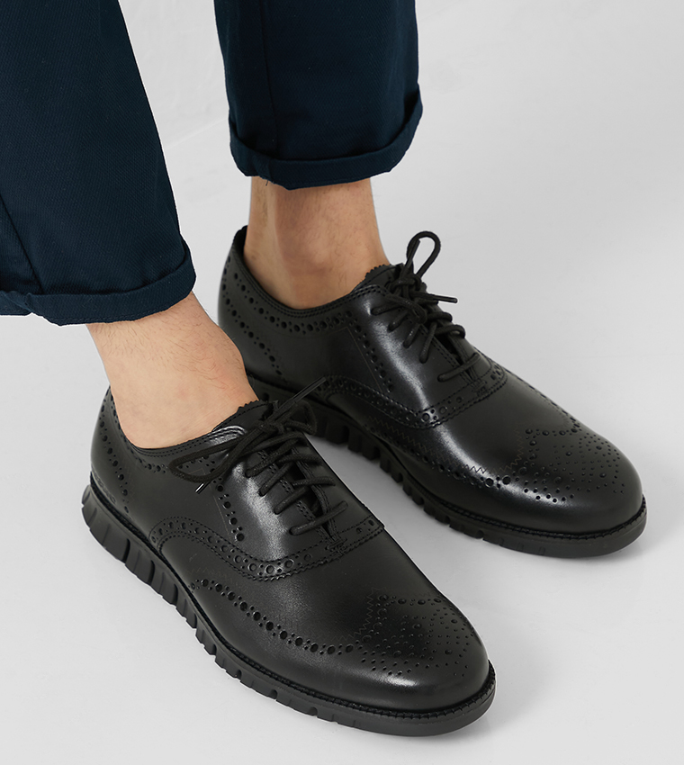 Buy Cole Haan Zerogrand Wing Casual Lace Up Shoes Black In Black 6thStreet Kuwait