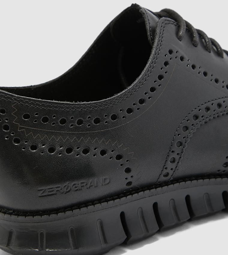 Zerogrand Wing Casual Lace Up Shoes-Black