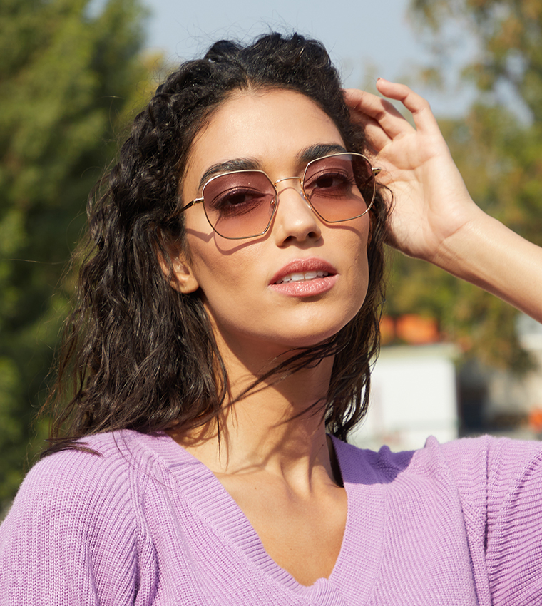 Buy Toms Sawyer Gradient Full Rim Sunglasses Light Purple In Light Purple 6thStreet Qatar