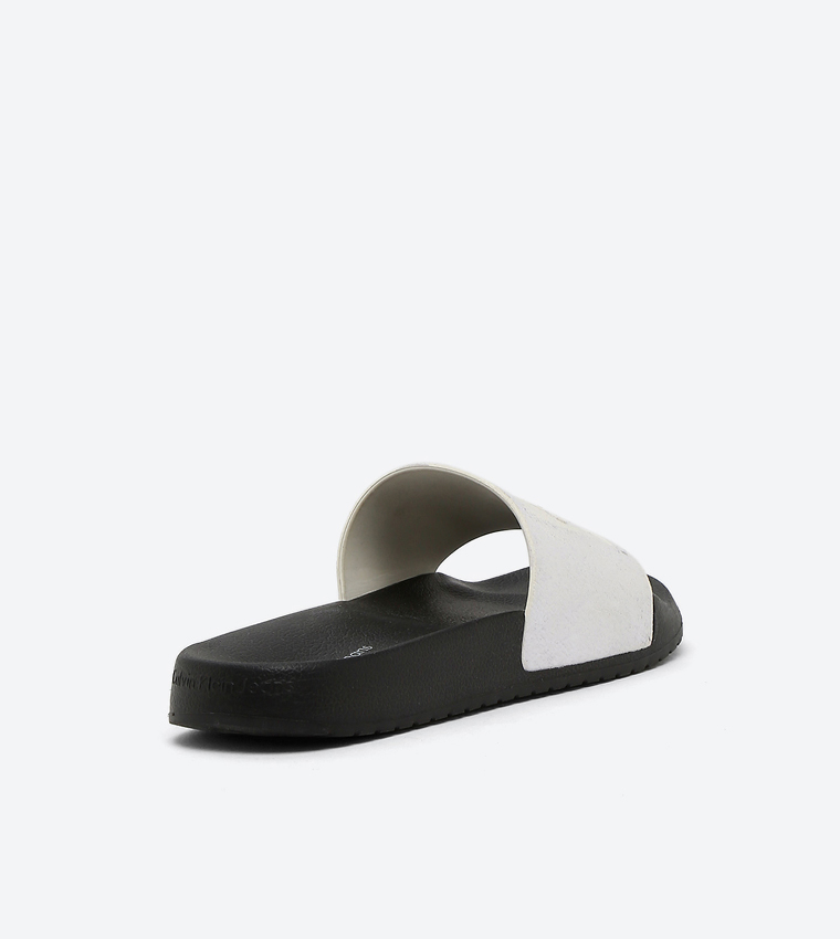 Buy Calvin Klein Christie Flocking Rubr Outsole White Black In Multiple Colors 6thStreet Kuwait