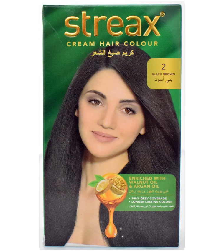 Buy Streax Streax Cream Hair Color Black Brown 2 In Multiple Colors |  6thStreet Oman