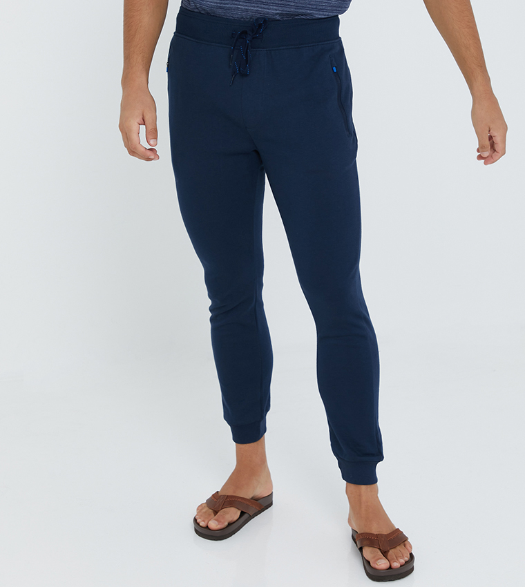 Athleisure-Mens Strait fit Track Pants-Navy