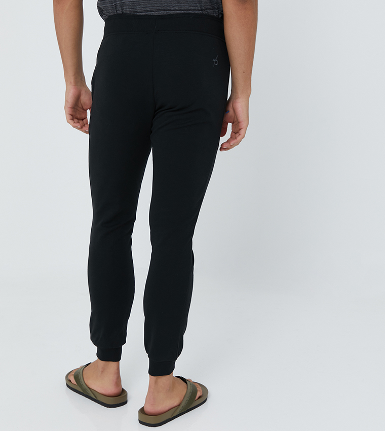 Athleisure-Mens Strait fit Track Pants-Black