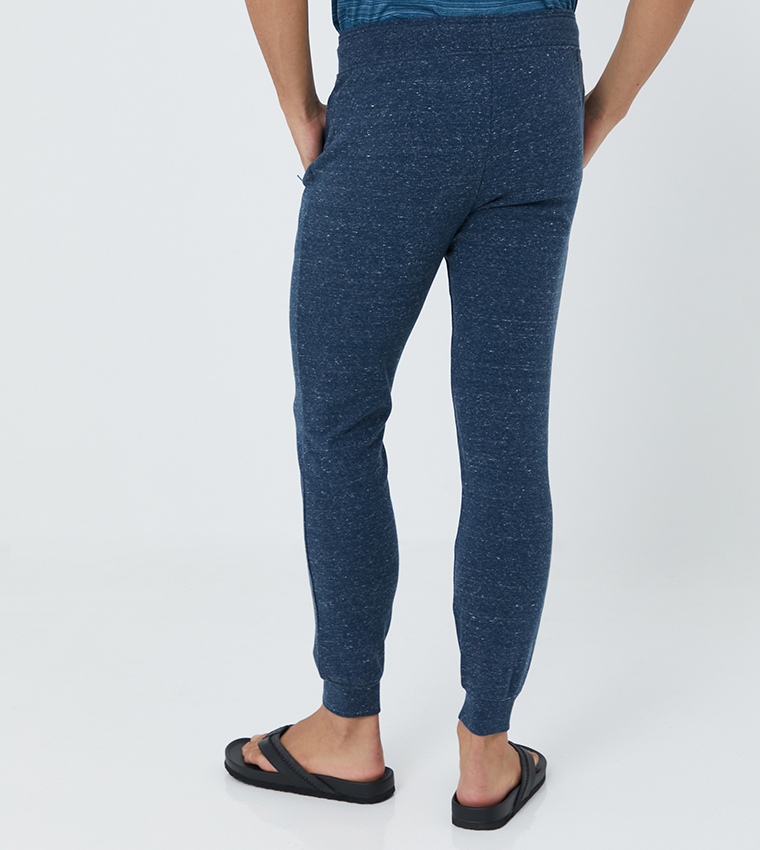 Athleisure-Mens Strait fit Track Pants-Blue