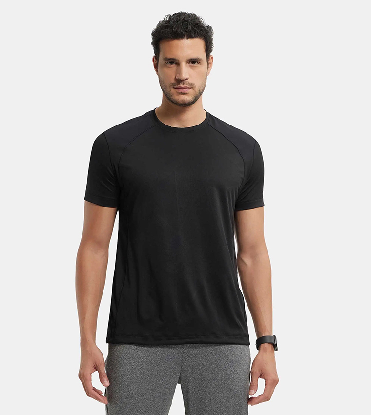 Solid Crew Neck Short Sleeves T-Shirt