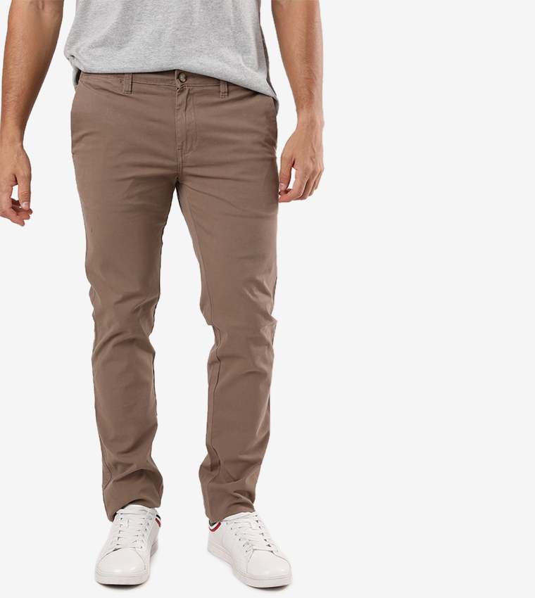 Buy Nautica Mens Trousers Slim Fit Grey In Grey 6thStreet Oman