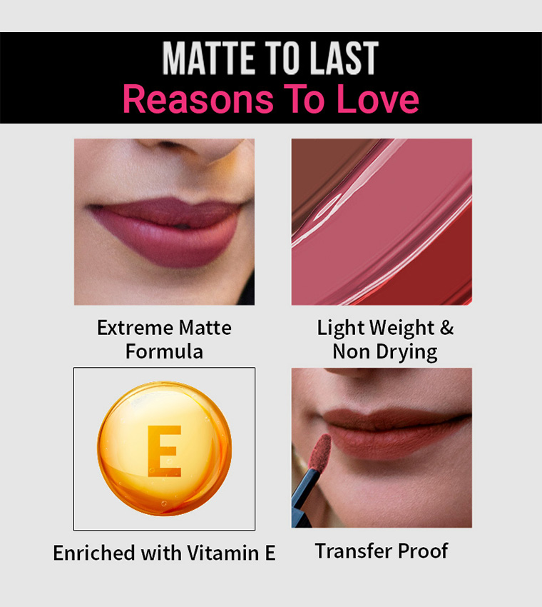 Matte to Last! Transfer Proof Liquid Lipstick Bombae 01 5ml