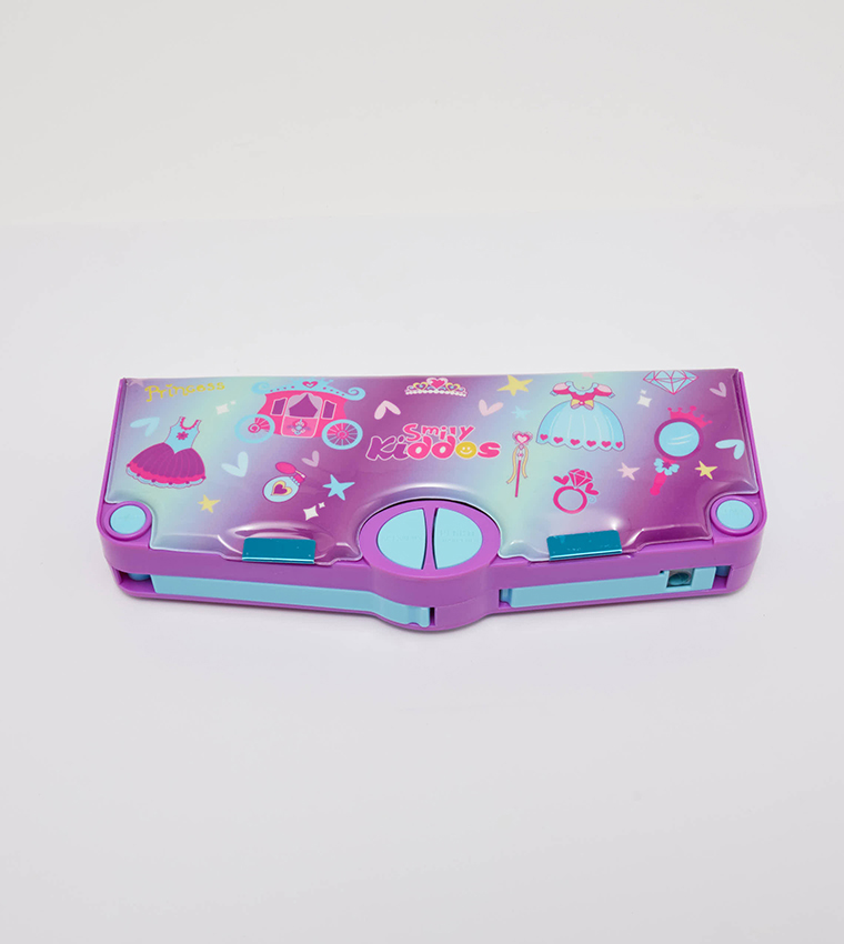 Smily Kiddos Multi Functional Pop Out Pencil Box - Cricket Theme - Blue main image 0