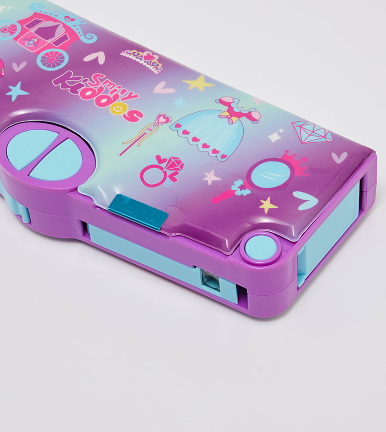 Smily Kiddos Multi Functional Pop Out Pencil Box - Cricket Theme - Blue main image 1