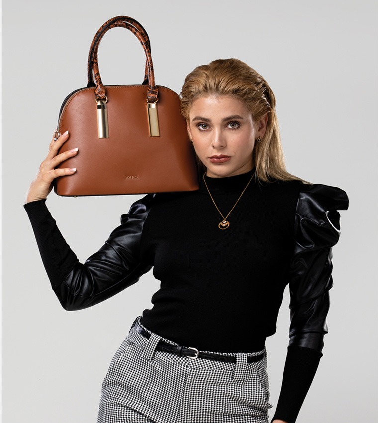 Top Handle Dome Shaped Handbag
